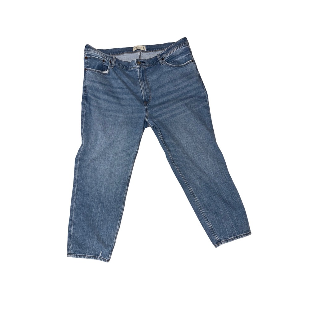 Abercrombie & Fitch The Mom High Rise Jeans Blue Medium Wash Size 34 18 Regular
